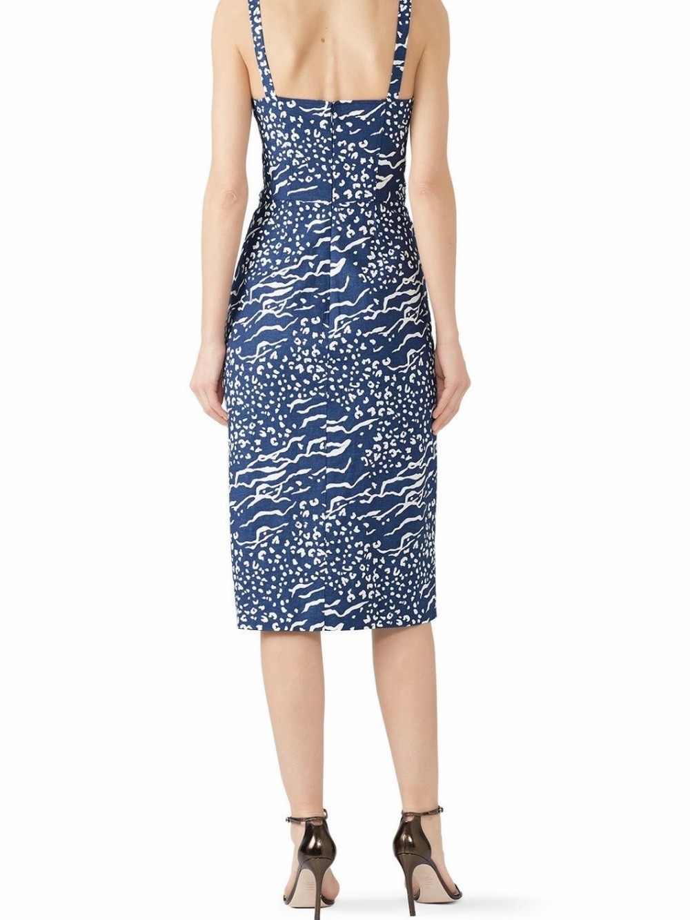 Tanya Taylor~Blue & White Printed Antonia Dress~Size 2~$495~ - Picture 3 of 7